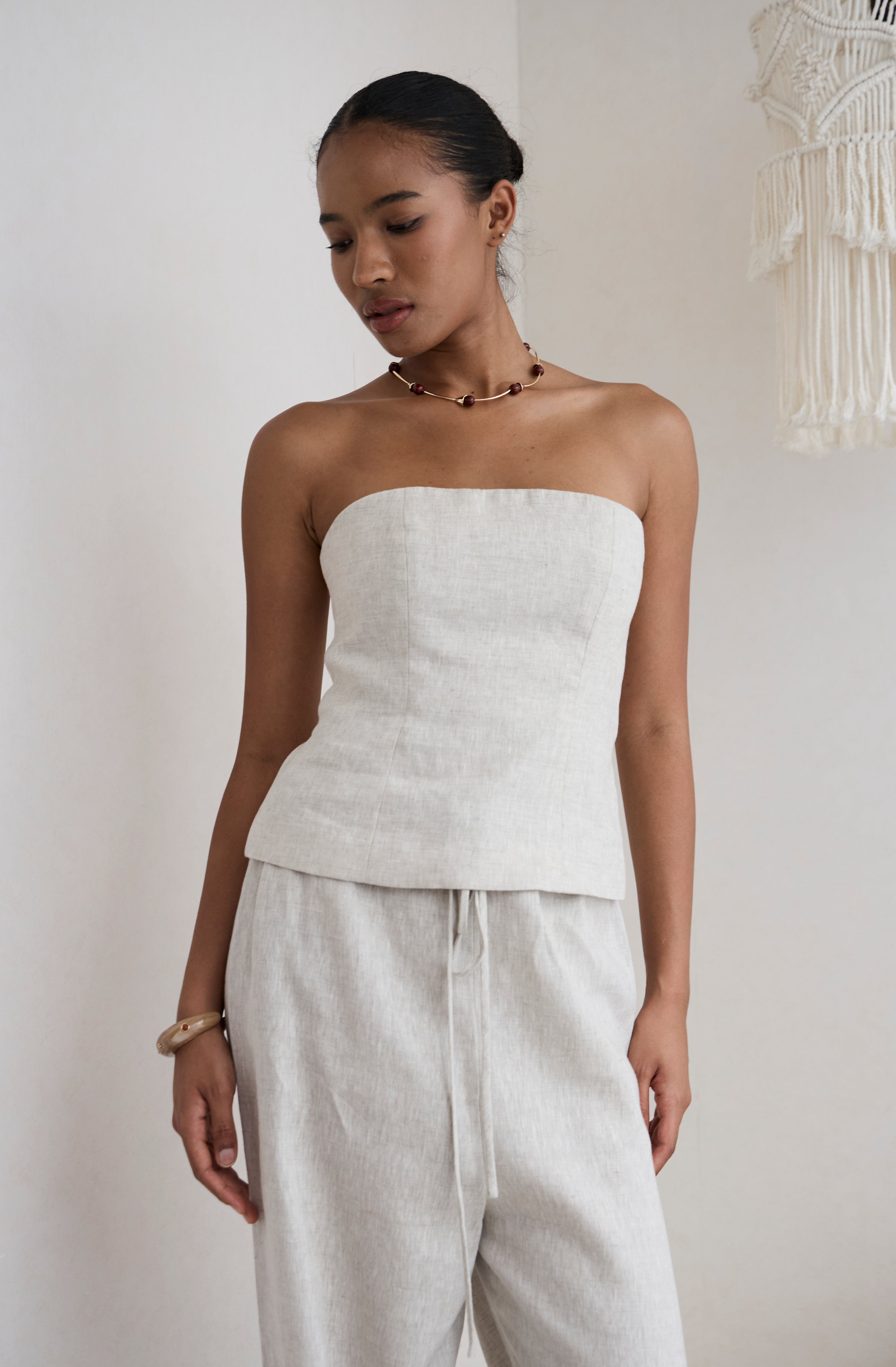Ayla strapless top (Sand) - RICOCHET