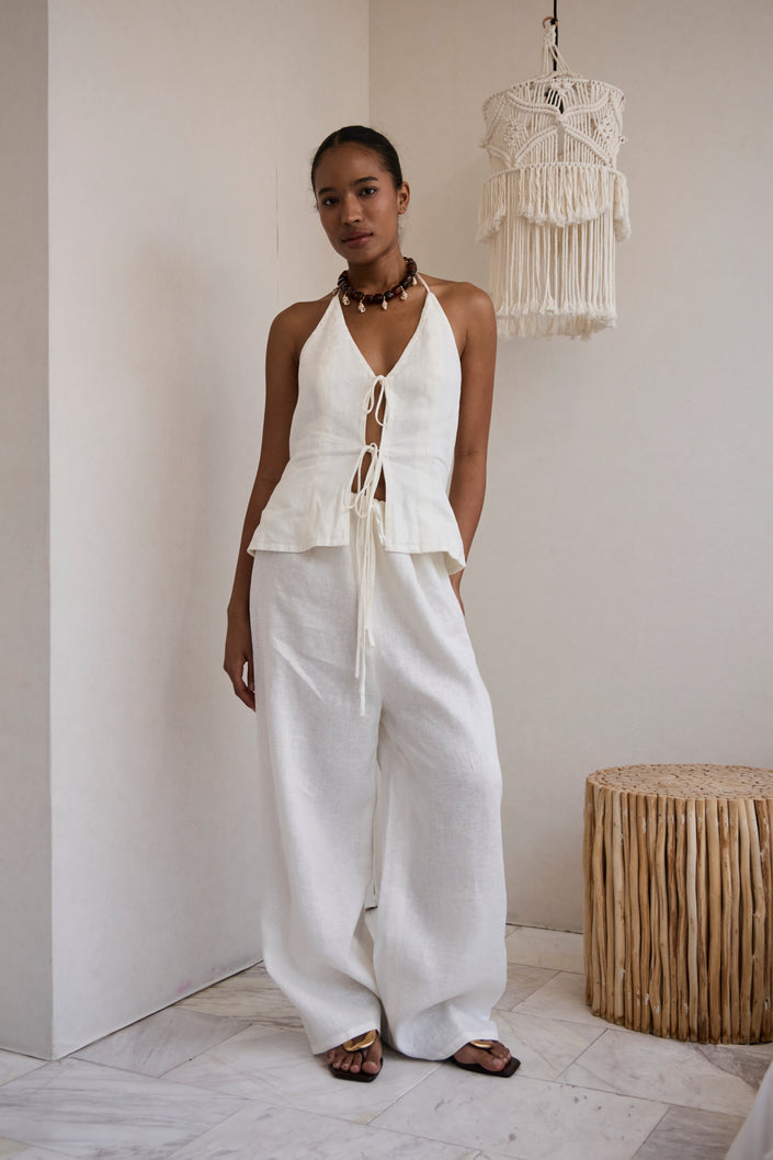 Ayla trouser (Powder white) - RICOCHET
