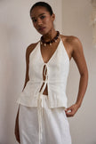 Ayla halter top (Powder White) - RICOCHET