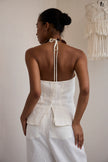 Ayla halter top (Powder White) - RICOCHET