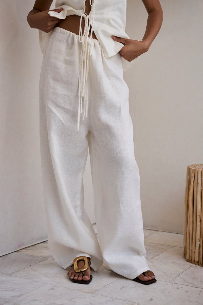 Ayla trouser (Powder white) - RICOCHET