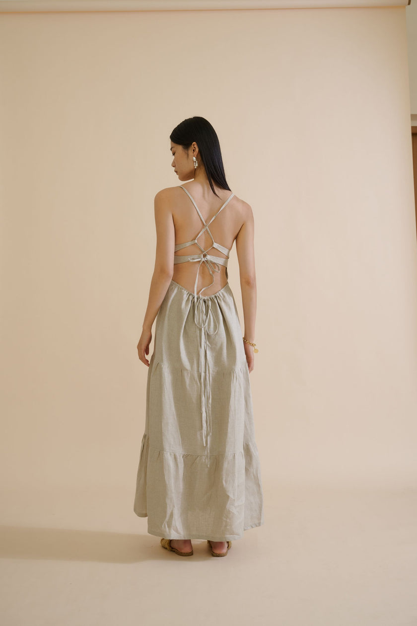 GYASI MAXI DRESS (SAND) - RICOCHET