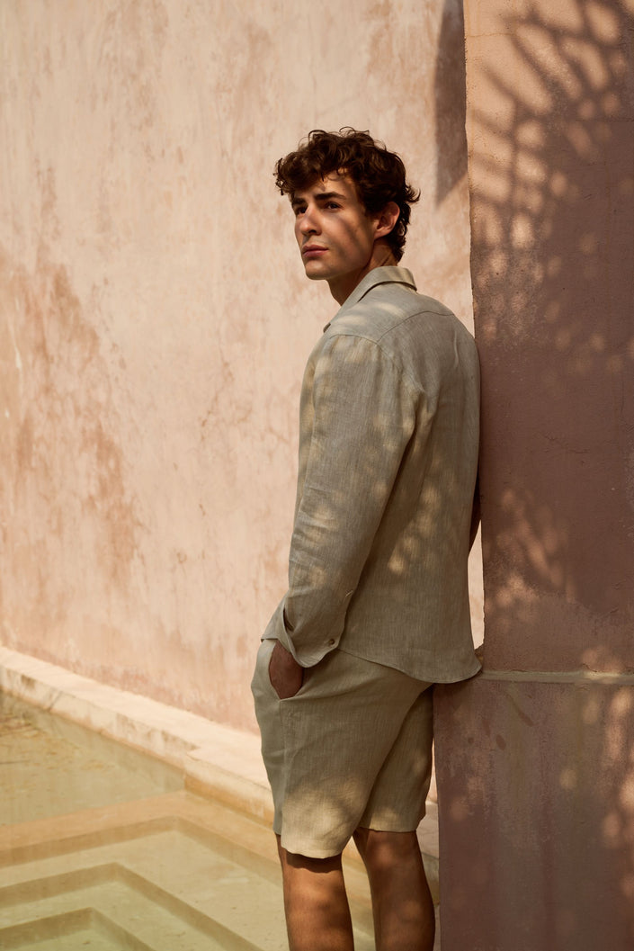 ARMAND PEARL BUTTON SHORTS - RICOCHET