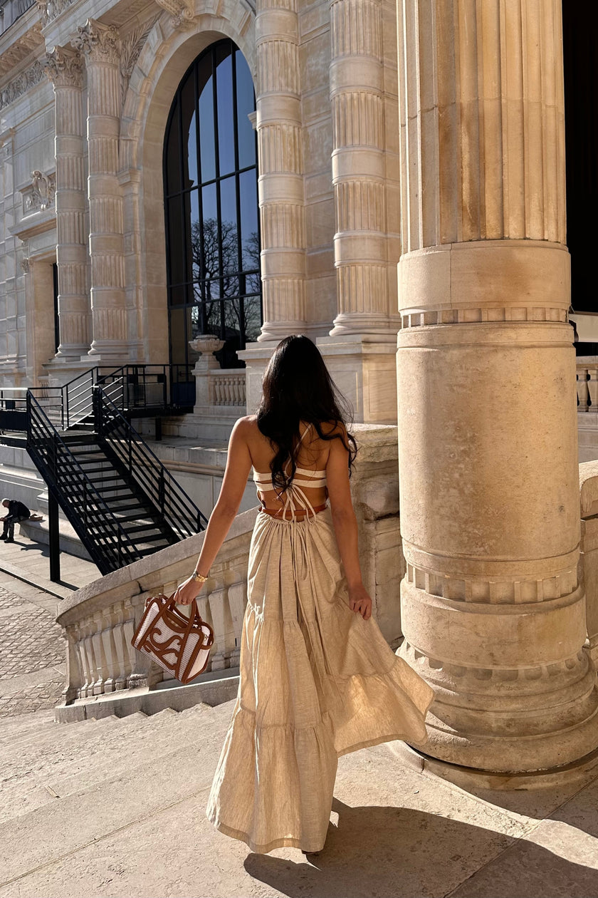 GYASI MAXI DRESS (SAND) - RICOCHET