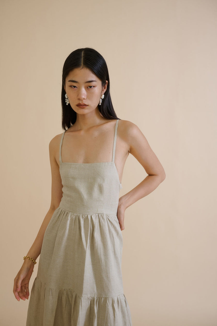 GYASI MAXI DRESS (SAND) - RICOCHET