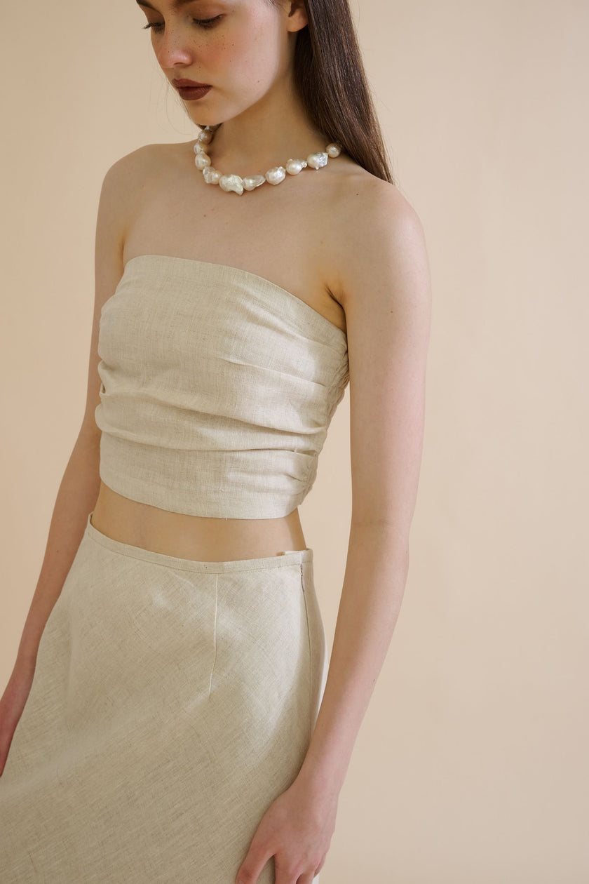 SIERRA STRAPLESS TOP (SAND) - RICOCHET