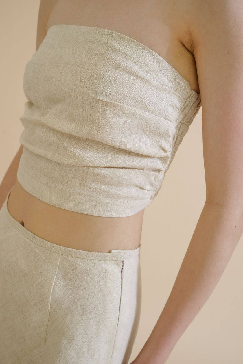 SIERRA STRAPLESS TOP (SAND) - RICOCHET