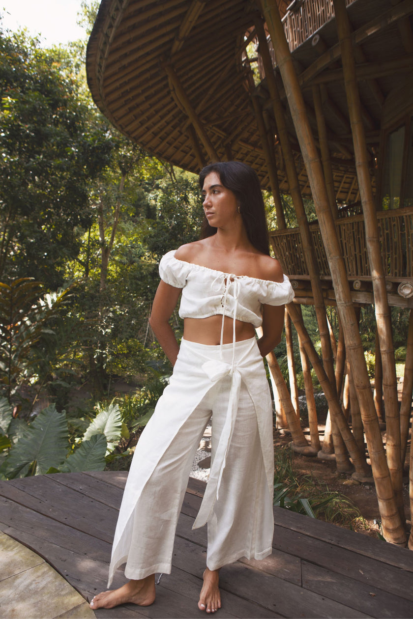 SUNNY STROLL TROUSER (WHITE) - RICOCHET