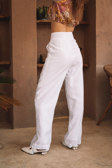 RANA TROUSER (POWDER WHITE) - RICOCHET