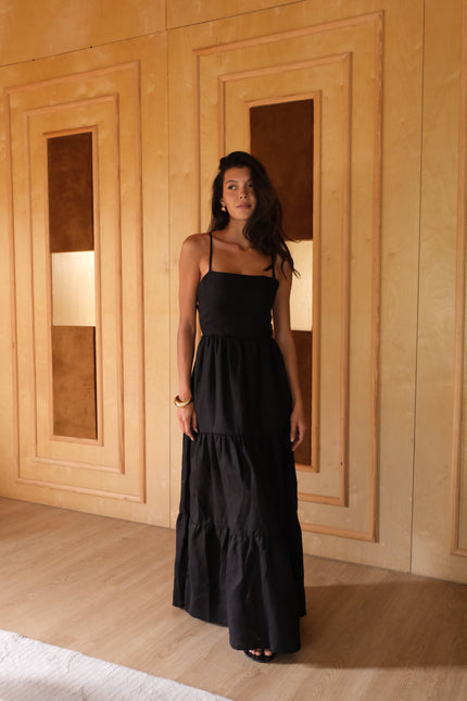 GYASI MAXI DRESS (BLACK) - RICOCHET