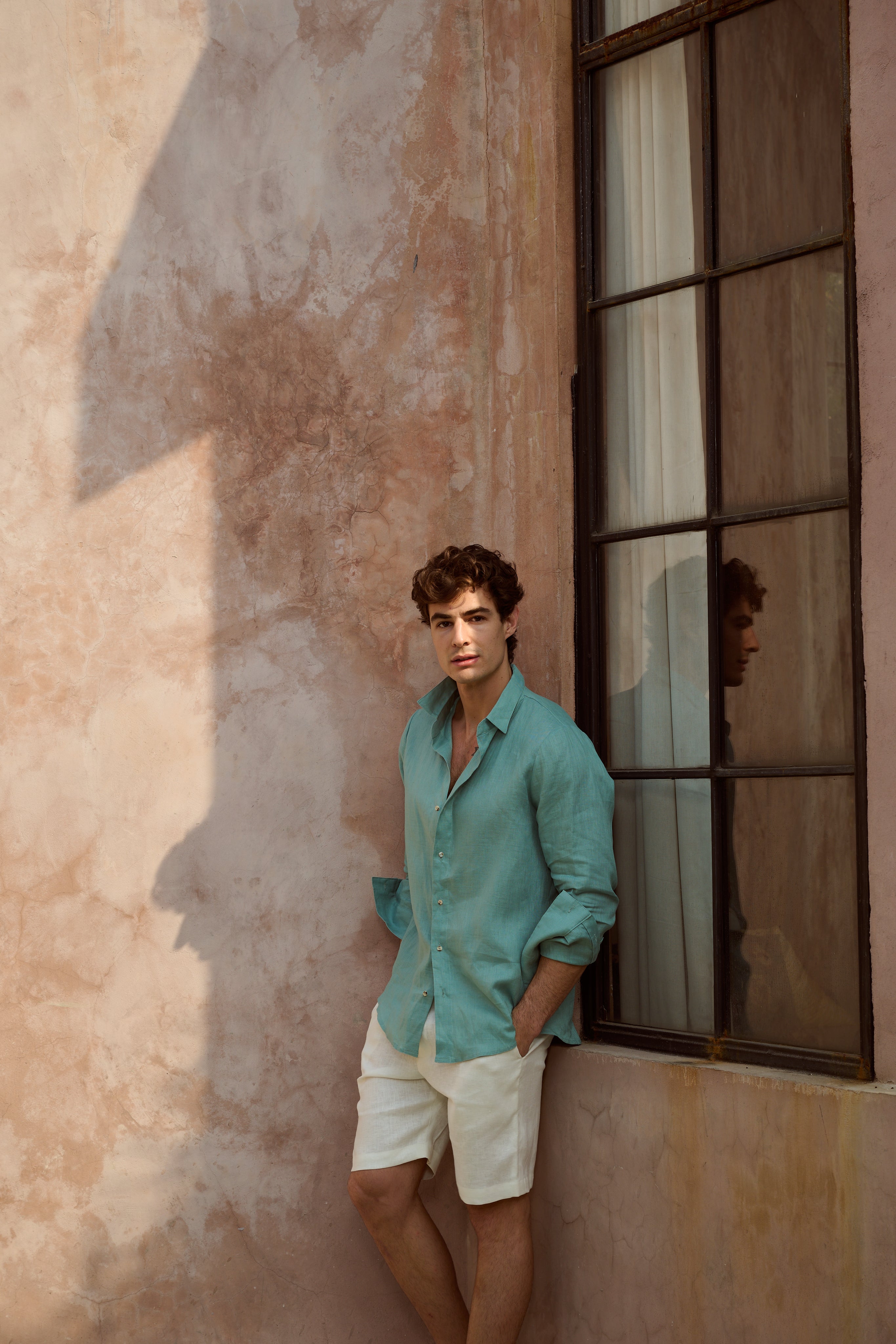 AMIR PEARL BUTTON SHORTS - RICOCHET