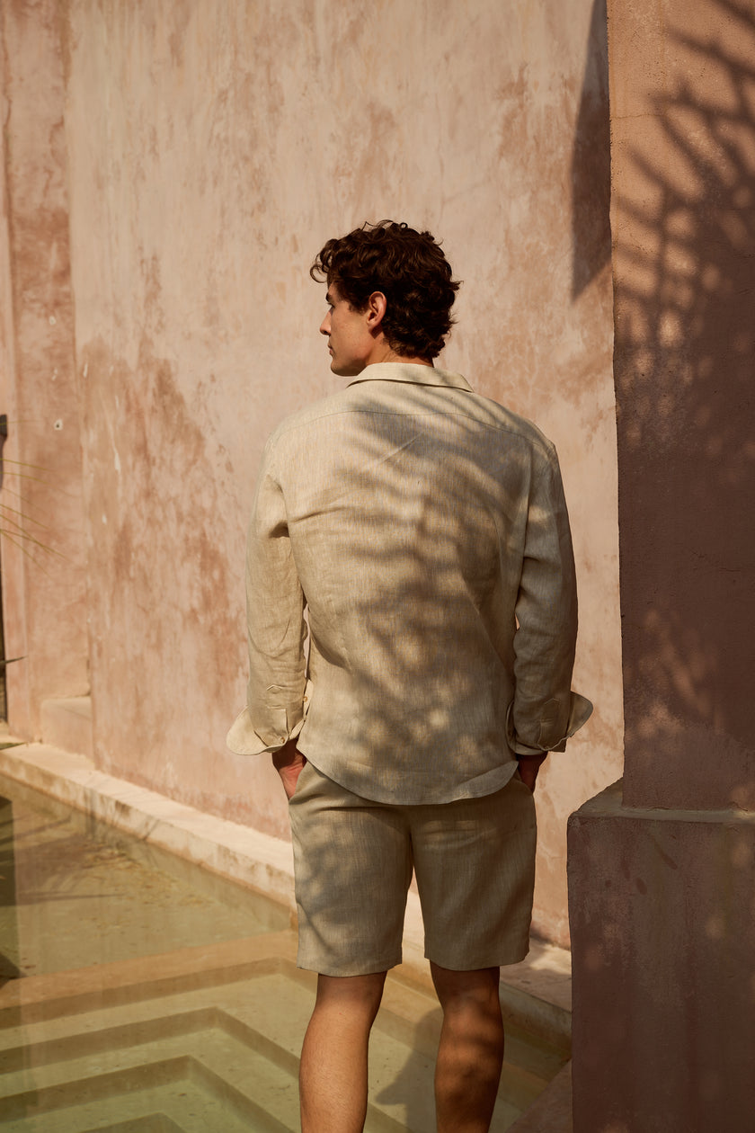 ARMAND PEARL BUTTON SHORTS - RICOCHET