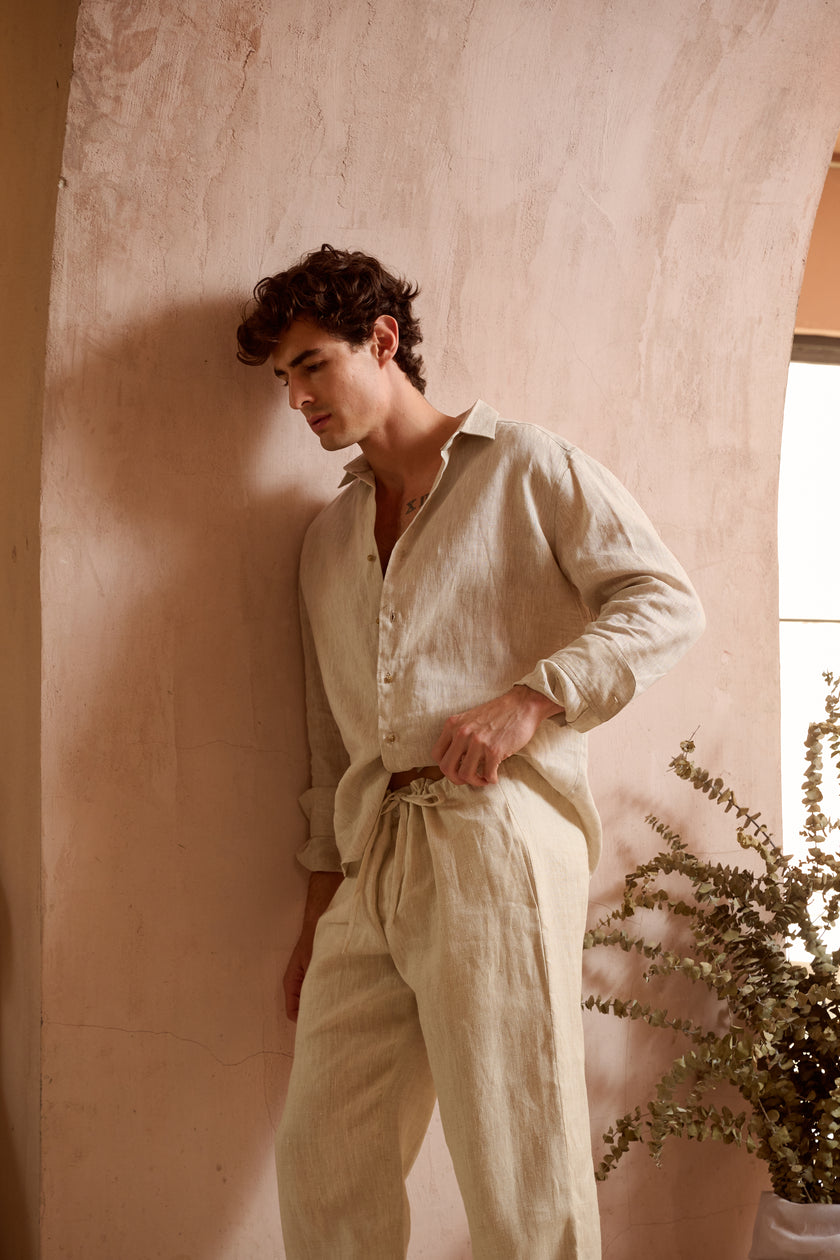 ARMAND PEARL BUTTON TROUSER - RICOCHET