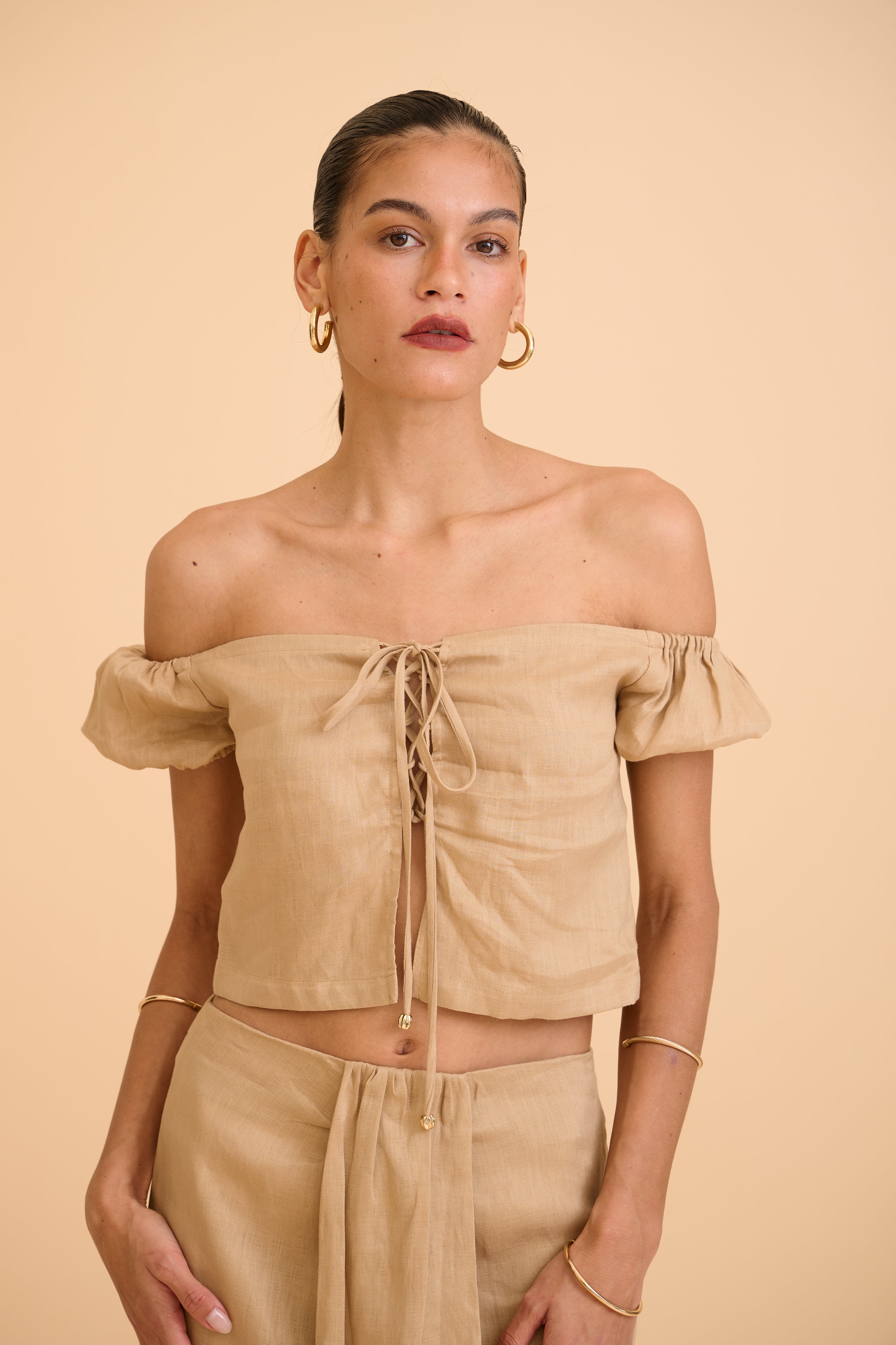 CATIA LACE-UP TOP