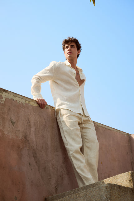 ARMAND PEARL BUTTON TROUSER - RICOCHET