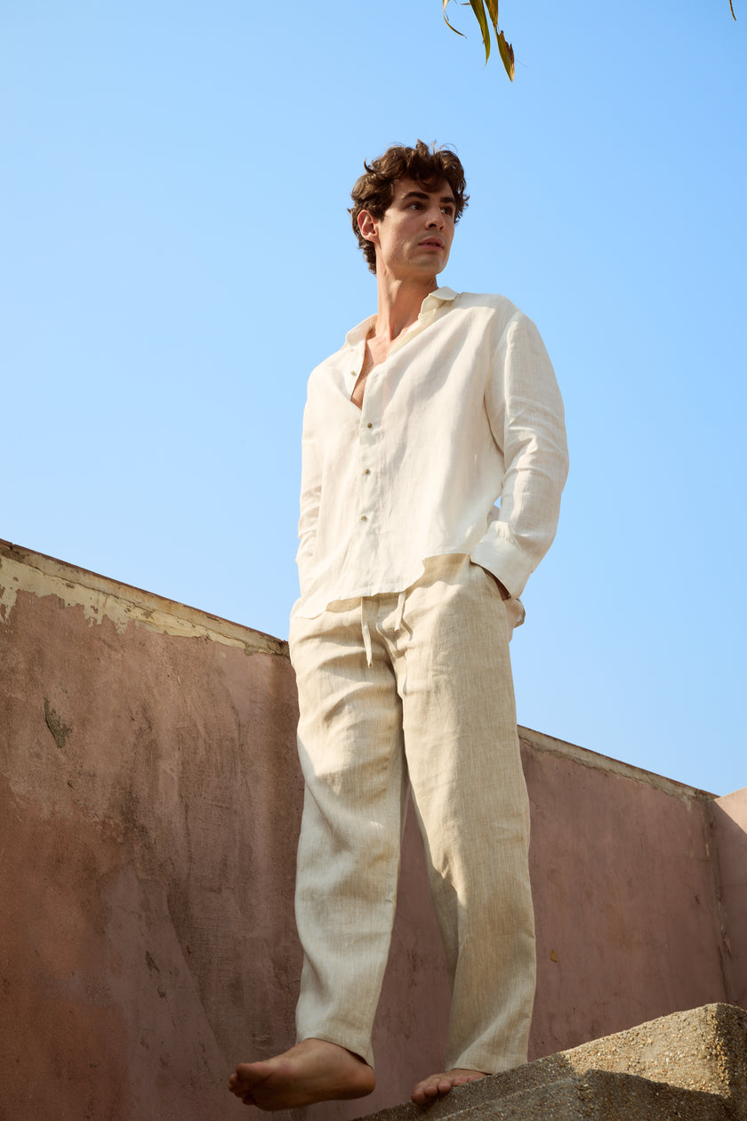 ARMAND PEARL BUTTON TROUSER - RICOCHET