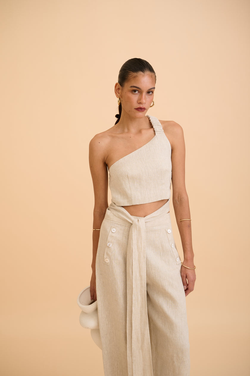 SAANVI ONE-SHOULDER TOP - RICOCHET