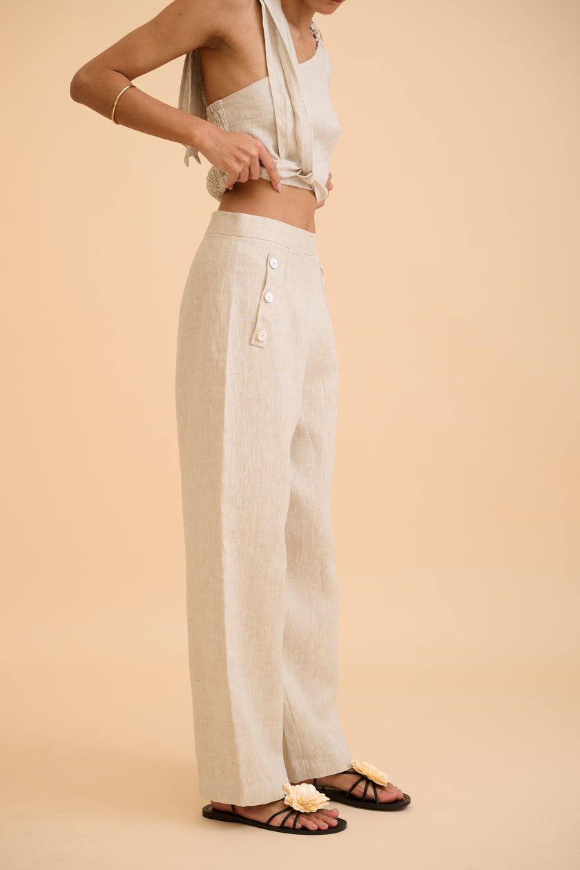 SAANVI PEARL BUTTONS TROUSER