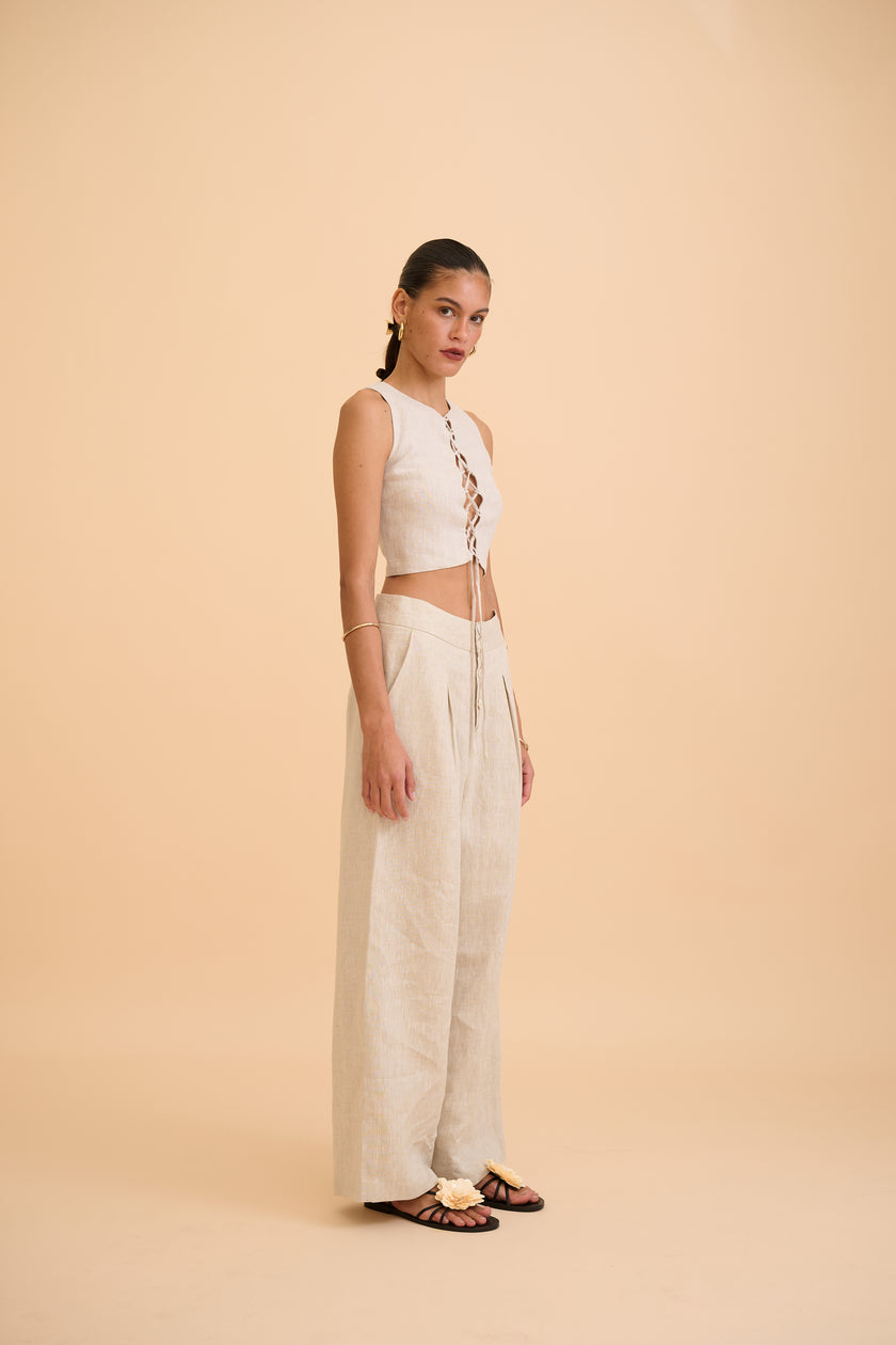 SAANVI LACE-UP TOP - RICOCHET