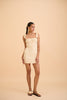 ALINE RUFFLED MINI DRESS - RICOCHET