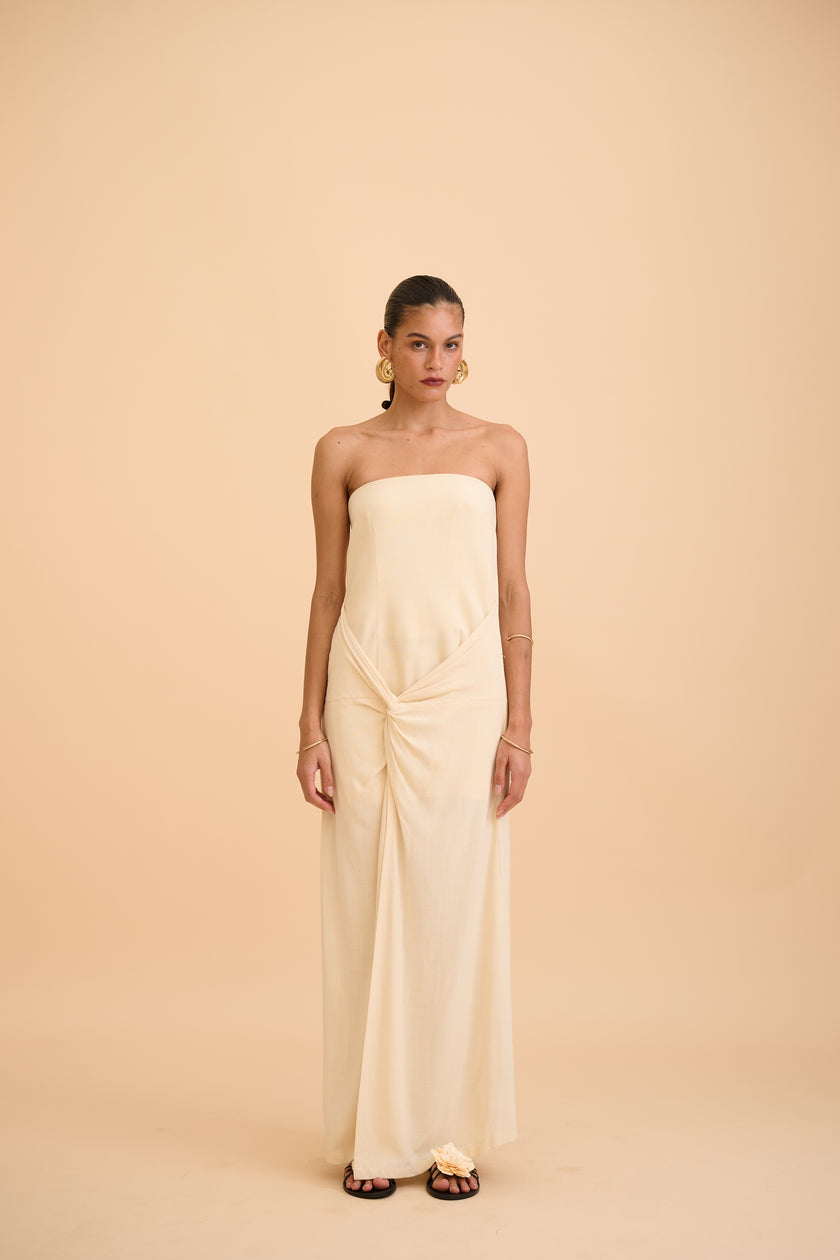 ALINE STRAPLESS MAXI DRESS - RICOCHET