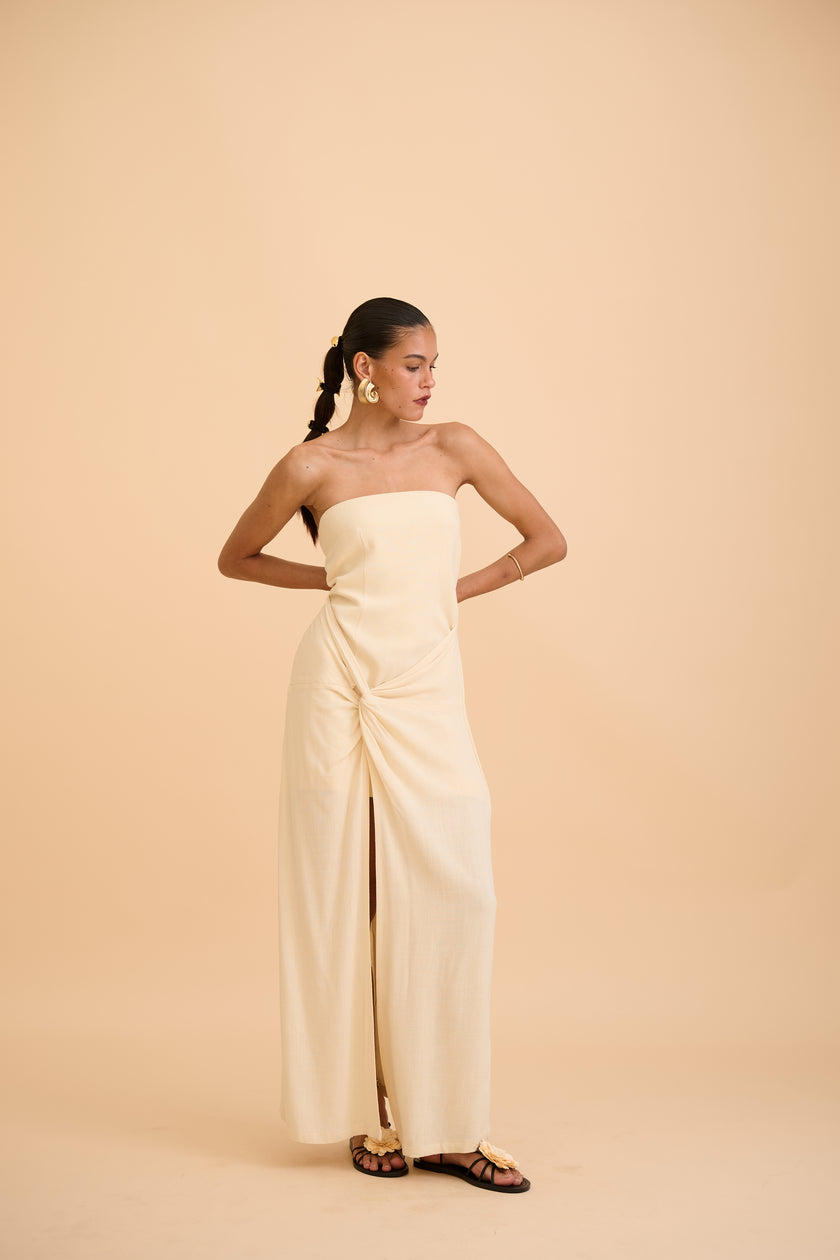ALINE STRAPLESS MAXI DRESS - RICOCHET