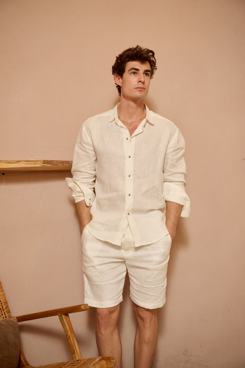 AMIR PEARL BUTTON SHORTS - RICOCHET