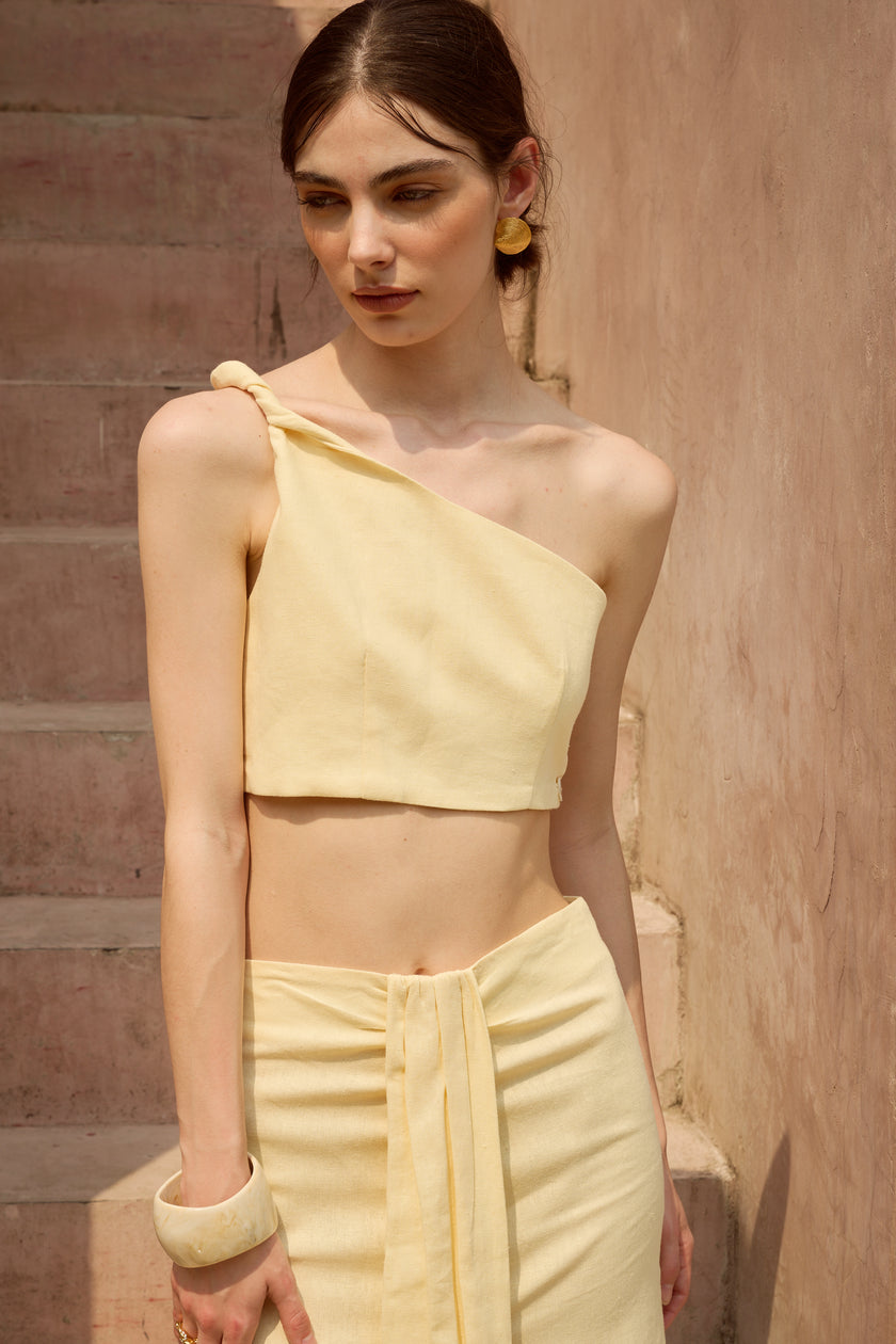 YASEMIN ONE-SHOULDER TOP - RICOCHET