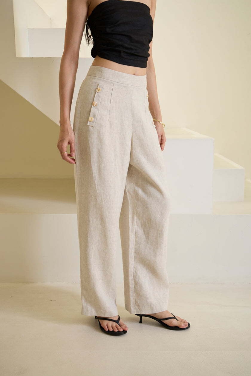 SAANVI PEARL BUTTONS TROUSER